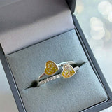 Double Hearts Ring, suitable for 2 sets of or inclusions handmade keepsake jewellery