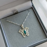 Filigree Butterfly Pendant handmade keepsake jewellery