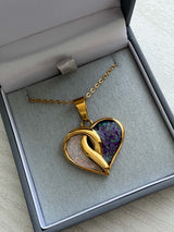 Crossover Heart 18ct Gold PVD Pendant, suitable for 2 sets of inclusions.