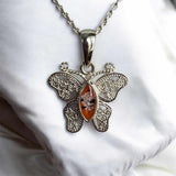 Filigree Butterfly Pendant handmade keepsake jewellery