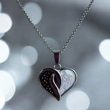 Crossover Heart Stainless Steel Pendant, suitable for 2 sets of . handmade keepsake jewellery