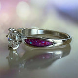 Forever Yours Stainless Steel Solitaire Ring, suitable for 2 sets of . handmade keepsake jewellery