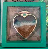 Seaside Heart Keyring handmade keepsake jewellery