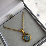 Forever Circle Pendant 18ct Gold PVD handmade keepsake jewellery
