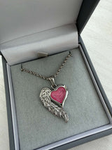 Angel Wing Heart Stainless Steel Pendant
