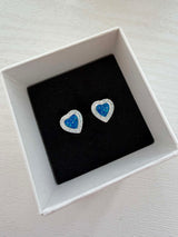 Sparkling Heart Earrings handmade keepsake jewellery