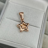 Sweet Keepsake Star Pendant 18ct Rose Gold PVD handmade keepsake jewellery